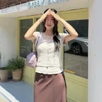 [듀엘링]  미니가든 빈티지 나시 가디건 세트 GR_D262MSM148