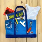 The Books & Stuff Canvas Bag - Blue