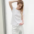Boyfit Cap Sleeve T-shirt - Snow White