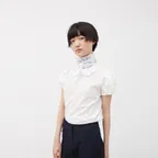 FRILL TUCK BLOUSE (WHITE DOTS)