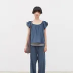 SOFT SHIRRING TOP (MOSS NAVY)