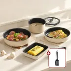 [뒤집개 증정]테팔 매직핸즈 인덕션 크렘 계란말이팬 멀티 3P/6P세트 3종 택1