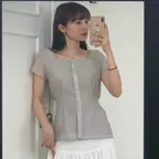 [CL-A/29단독/수현 착용] Square neck pintuck see through blouse - light grey