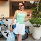 (잉화 PICK) Contrast Strap Sleeveless (LIGHT GREEN)