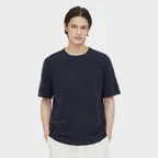 [테일던X유지태] Linen Half Sleeve Knit Navy