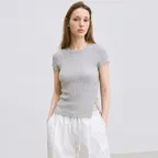 side button slit top (melange grey)