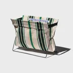 FOLDING BAG STORAGE FOR CAFE / Green Stripes