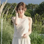 CROCHET KNIT SLEEVELESS TOP_WHITE
