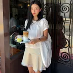 [경은PICK] Satin flare layered mini skirt - mint