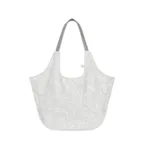 Larve Tote Bag White Flower