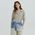 Paper Polo Knit (Melange Beige)