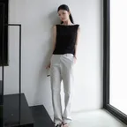 Low-Rise Straight Pants_Light Grey