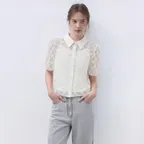 잇미샤 플라워 텍스처 시어 셔츠 블라우스 ITQ7YBL760_2colors