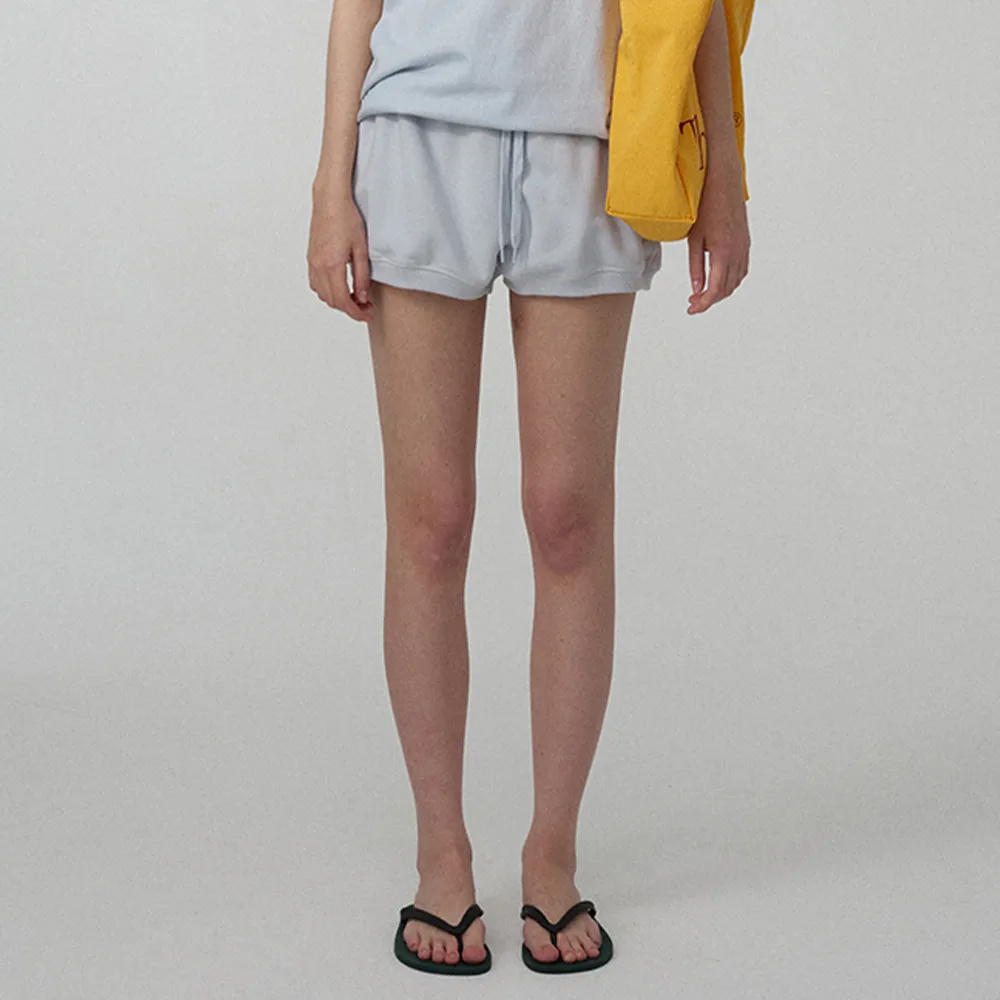 Belen Sweat Drawstring Shorts_Light Blue