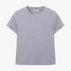 W 골지 반팔 티셔츠 Melange Gray