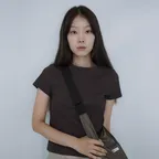 W 골지 반팔 티셔츠 Dark Brown