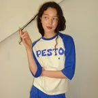 PESTO RAGLAN T-SHIRT EARTH BLUE