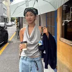 [디렉터픽][2차] HALTER NECK SLEEVELESS, HEATHER GRAY