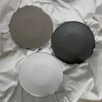 타블도트 소재 작은 둥근 접시 15cm_3color 원형 플레이트