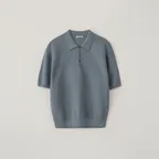 TOREN POLO KNIT_WASHED BLUE