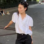 [4차] French Ruffle Blouse - Snow White