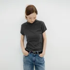 [2nd] Mock Cap-Sleeve Top in Charcoal