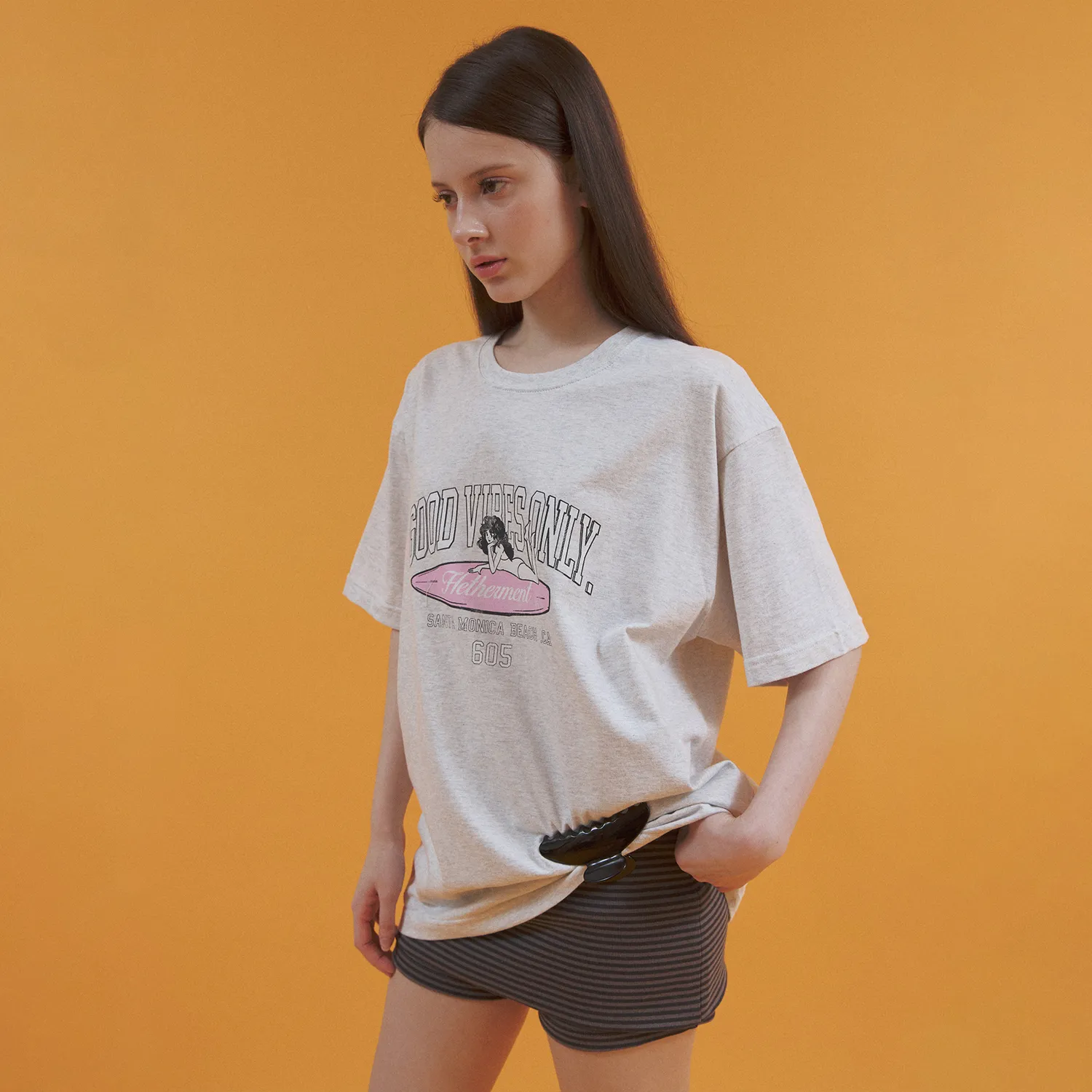 hether surfin tee (light melange)