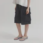 washed cargo shorts (navy)