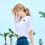 NT7US35K 여성 에어로넷 반팔 티 WHITE