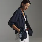 Arezz summer french work jacket (Linen navy)