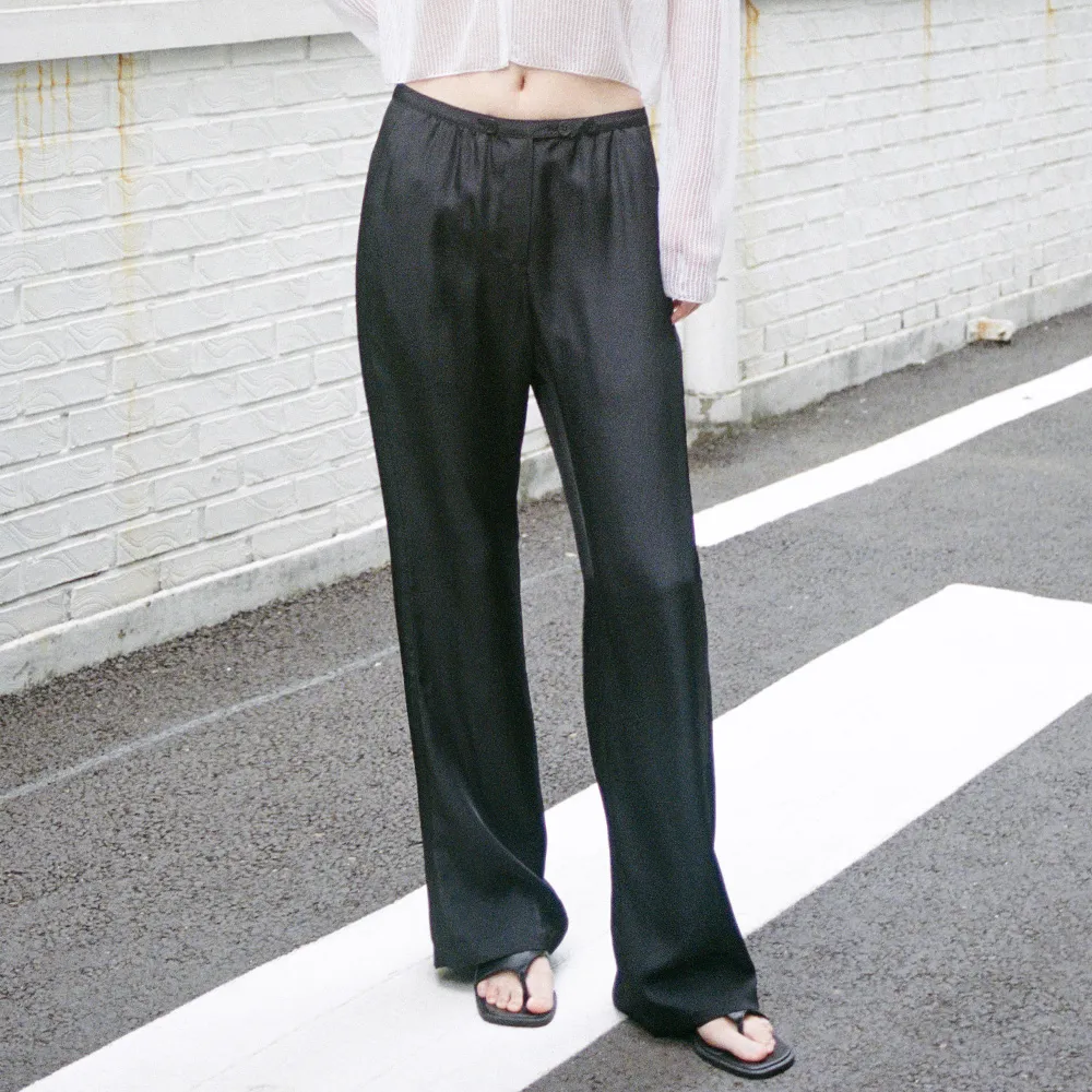 [2nd 리오더] 쿨 터치 루즈 와이드 팬츠_BLACK