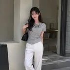 (JJ지고트) 코튼 언밸런스 카울넥 티셔츠 GS6P0TSW11