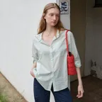 차이나 카라 코튼 셔츠 (Mint/Butter/Light pink/Charcoal gray/Navy)_2GSUBL01