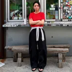 [지뚜니 PICK] 컴포트 와이드 밴딩 팬츠 블랙 AT6PAB025BK