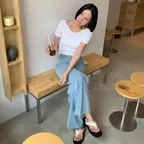 [효정,알로하 착용] LIGHT INDIGO CLASSIC DENIM