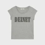 TYPO GRAPHIC2 T-SHIRT IN MELANGE GREY