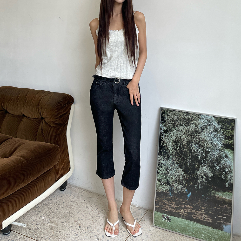 데케트 우먼 Low Rise Capri jeans DCWPT023CPINDIGO