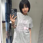 WEB LOGO T-SHIRTS [GREY/PINK]