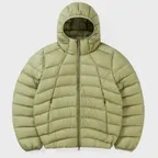 Hooded Fly Light Down Jacket Khaki