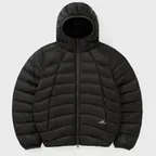 Hooded Fly Light Down Jacket Charcoal