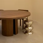 Contour Stainless Side Table & Stool