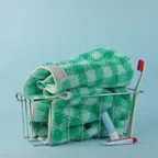 [선물포장] 4P 콤팩트코마사 40수 210g 90x40cm 타월 -그린/블루 -수건선물세트