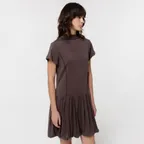 JERSEY PUMPKIN DRESS / BROWN