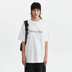 DIAGONAL CUT LOGO TOP IN WHITE