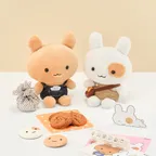 [오로라월드X유르작가] 행복을 모으는 토끼인형 모모 & 포포 소형 (런칭이벤트 사은품 스티커 증정)