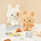 [오로라월드X유르작가] 행복을 모으는 토끼인형 모모 & 포포 중형 (런칭이벤트 사은품 스티커+입양증서 증정)