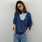 [29CM 단독]Deep U-Neck Wool Knit_CTK276(Blue)