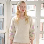 Floral Jacquard Knit Pullover (Ivory)