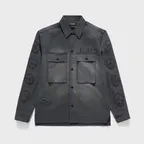 PEACE SYMBOL DAMAGE SHIRTS / VINTAGE CHARCOAL