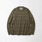 MULTI STRIPE POCKET LONG SLEEVE_YELLOW/OLIVE